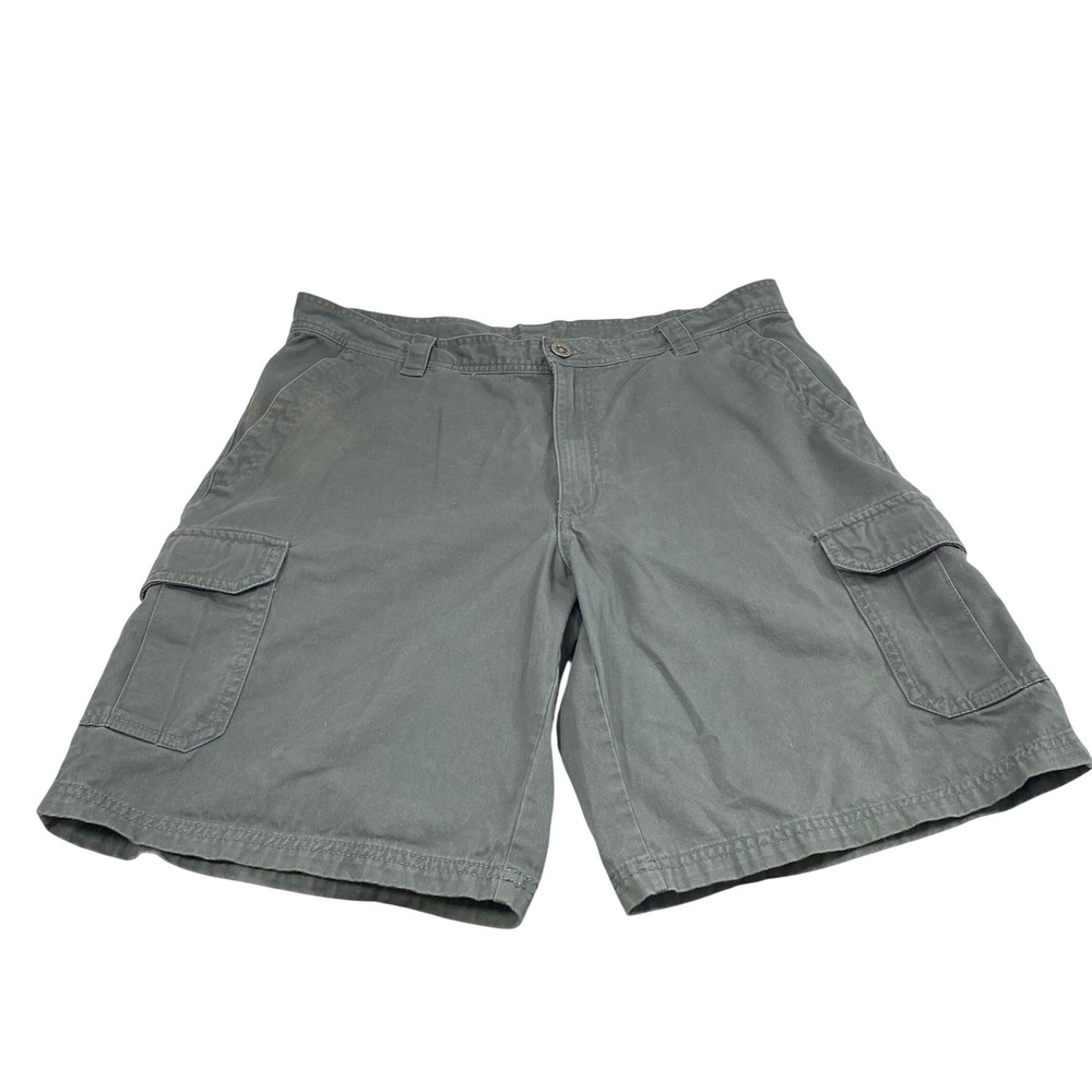 Columbia Cargo Shorts Men 36 Gray Omni-Shade Utility Hiking Outdoors 9.5" Inseam